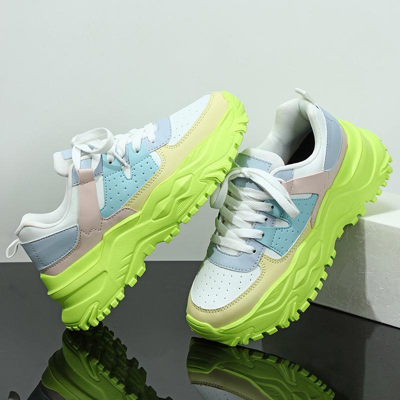 Women Chunky Casual Sneakers Breathable Wedge Platform Trainers Fashion Walking Shoes Size 35-45 Everyday Comfort