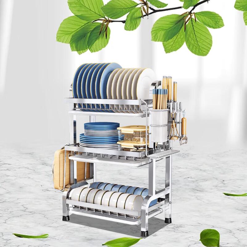 3-Tier Aluminum Countertop Dish Drying Rack