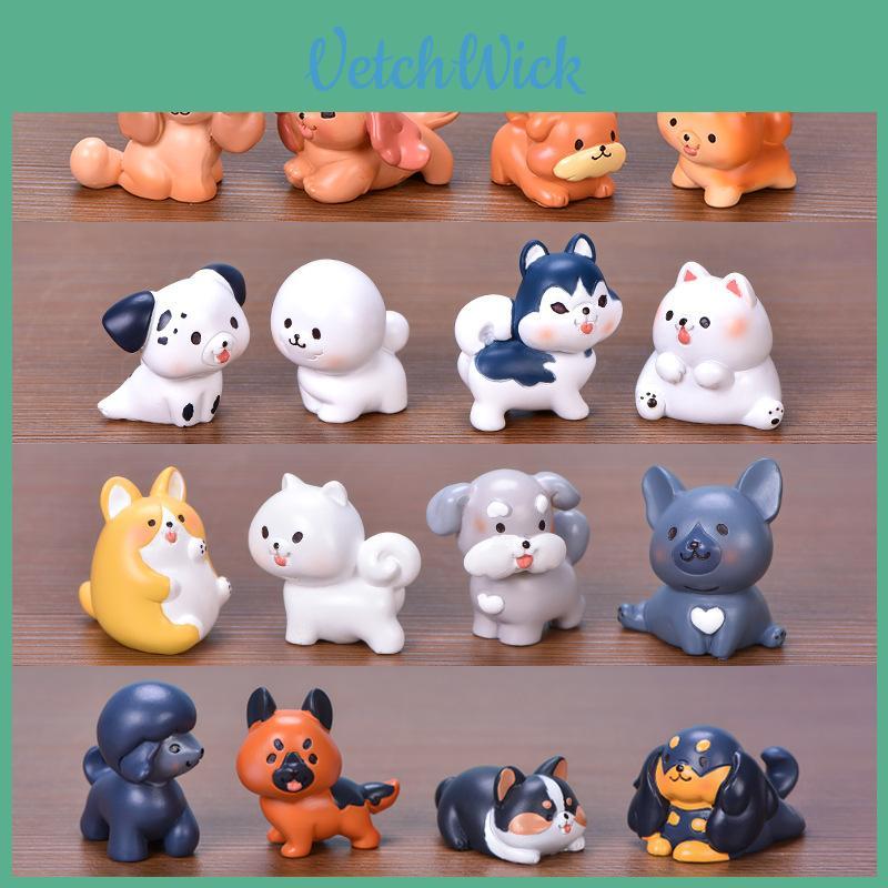 Cute Resin Bichon Frise Dog Statue Ideal For Succulent Planter Decorations And Crafts