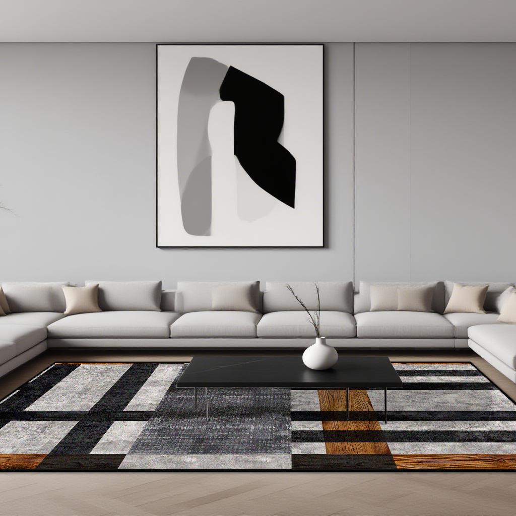 Modern Geometric Carpets for Living Room Bedroom Light Luxury Decoration Carpet Cloakroom Balcony Floor Mats Home Sofa Area Rugs