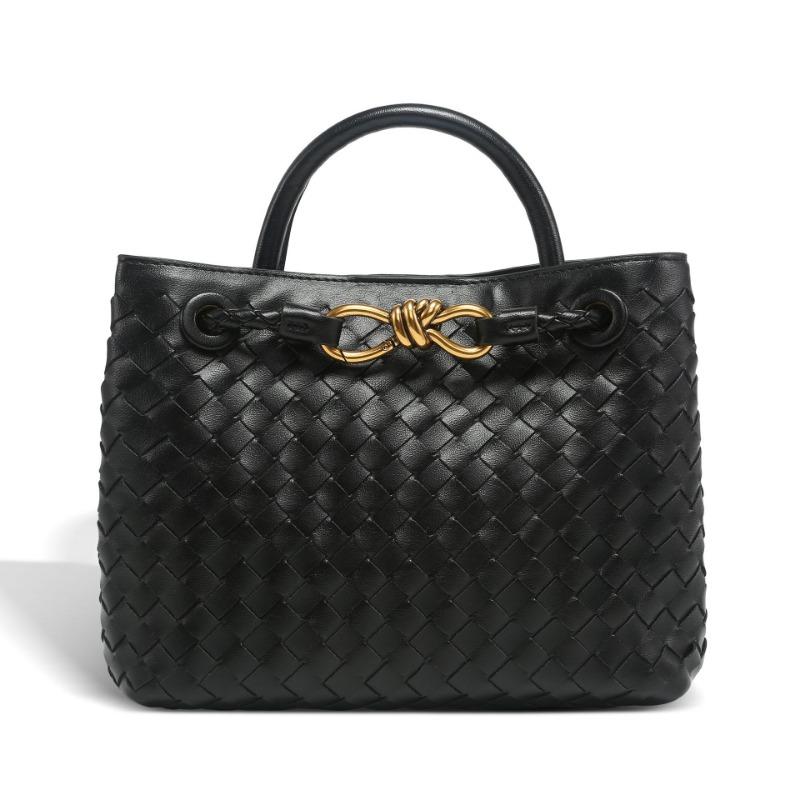 New metal rope buckle woven bag shoulder messenger bag large capacity fashion