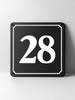 Metal House Number Sign, Black White Contrast, Outdoor Wall Decor for Home Street