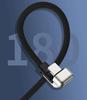 Braided Round Head Dual Elbow Fast Charging Cable for Apple Devices