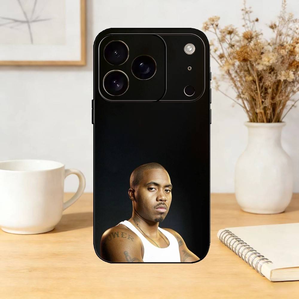 

Singer N-Nasir Jones Phone Case For iPhone 17,16,15,14,13,12,11 Plus,Pro Max,SE4Soft Silicone Black Cover iPhone16pro