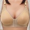 Plus Size Wire-Free Front Buckle Breathable Bra with Side Support