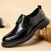 2025 New Men's Leather Dress Shoes Slip-On Comfortable Casual Shoes Breathable Men Driving Shoes All-match Handmade Men's Flats