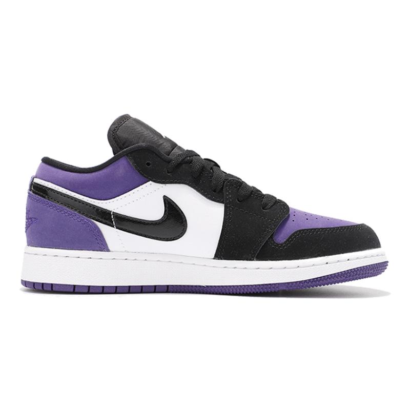 Air Jordan 1 Low 'Court Purple Black Toe' Gs Jordan 553560-125