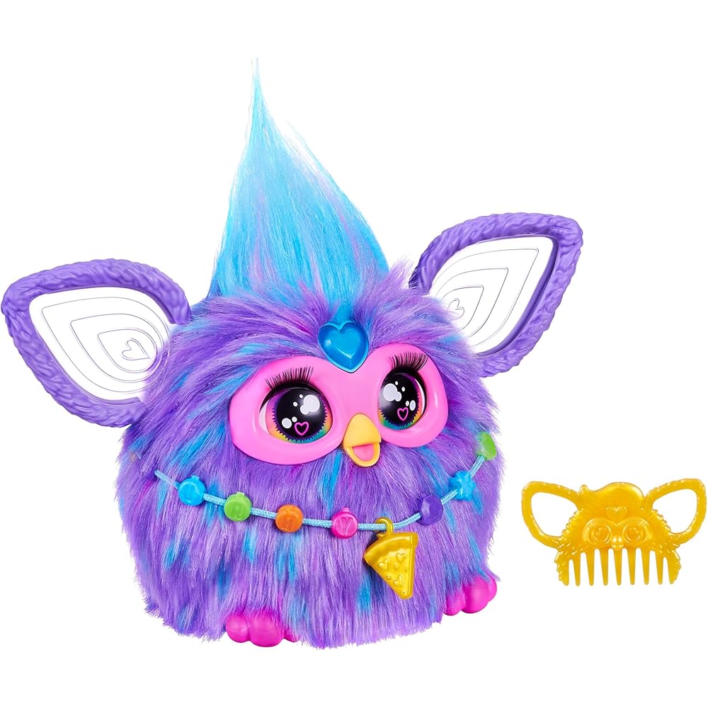 Hasbro Furby Interactive Toy Purple with 15 Accessories for Kids Ages 6 and Up Animatronic Plush F6743