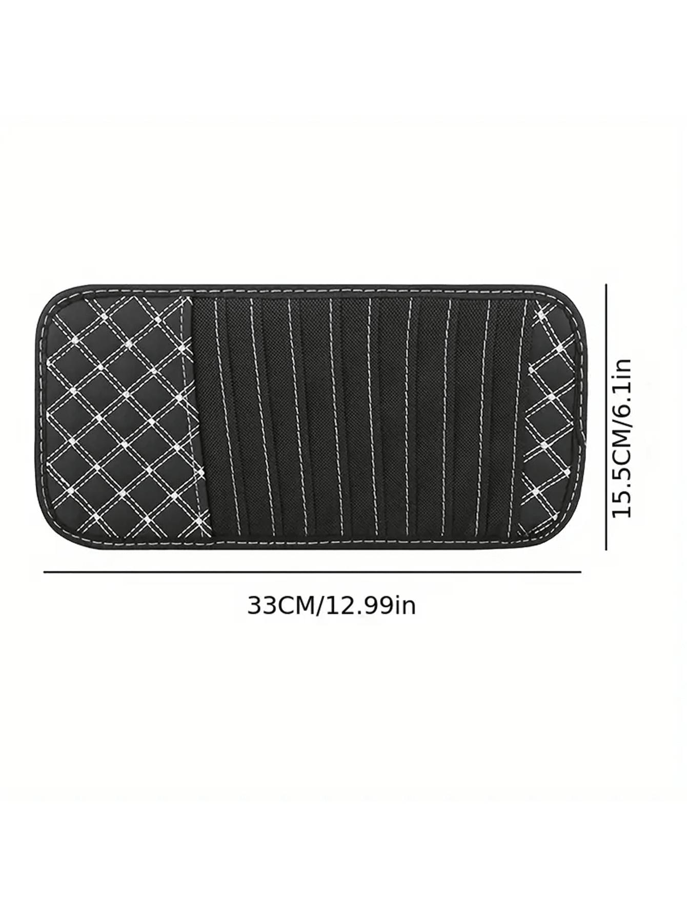 

Car Sun Visor CD Organiser - PU Leather Multi-Functional Storage Bag for CDs, Credit Cards & Tickets белый