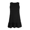 Women's Fashion Loose Versatile Sleeveless Round Neck Casual Color Dresses