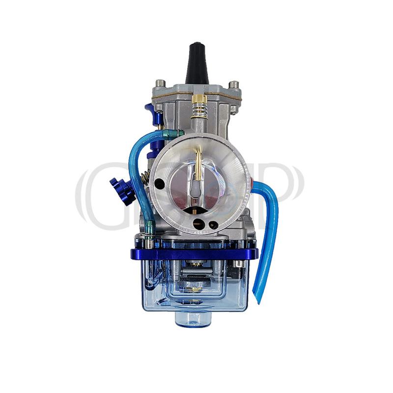 Universal Motorcycle Carburetor PWK 24 26 28 30 32 34 mm For Keihin Koso OKO YZ85 Power Jet 2T 4T Blue Transparent Cover Bowl