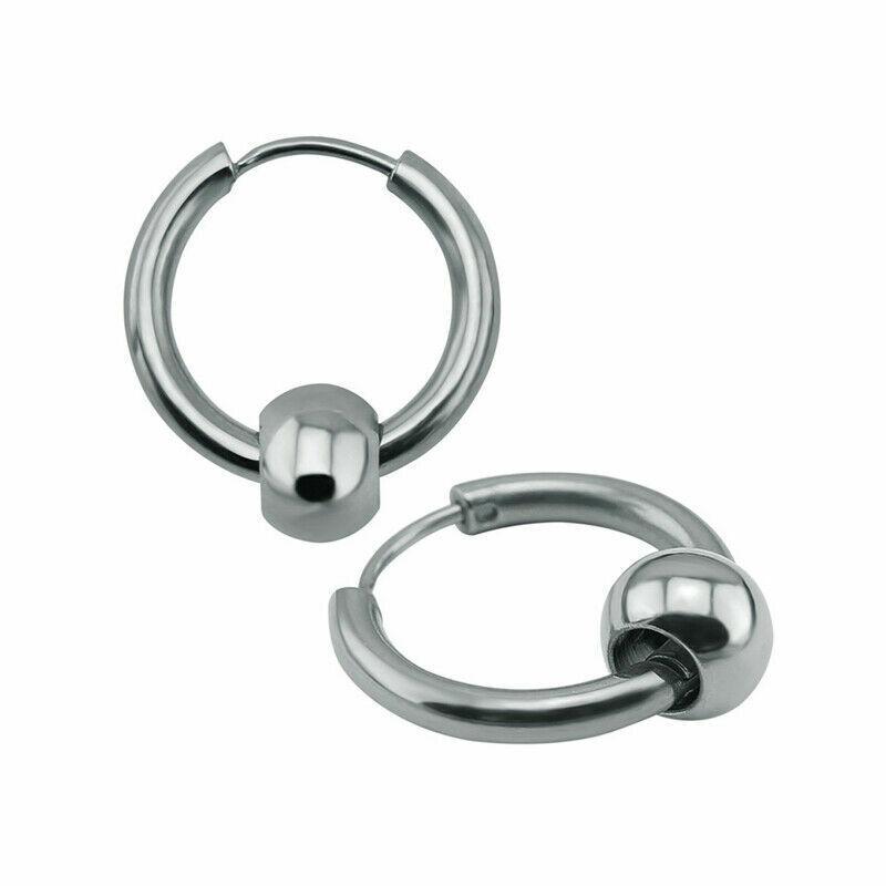 2 Stück Punk Runde Ohrclip Helix Creolen für Damen Herren Kleine Creolen Dünn Kreis Ohr Schnalle Ohr Ring Tragus Nasenringe Oreja