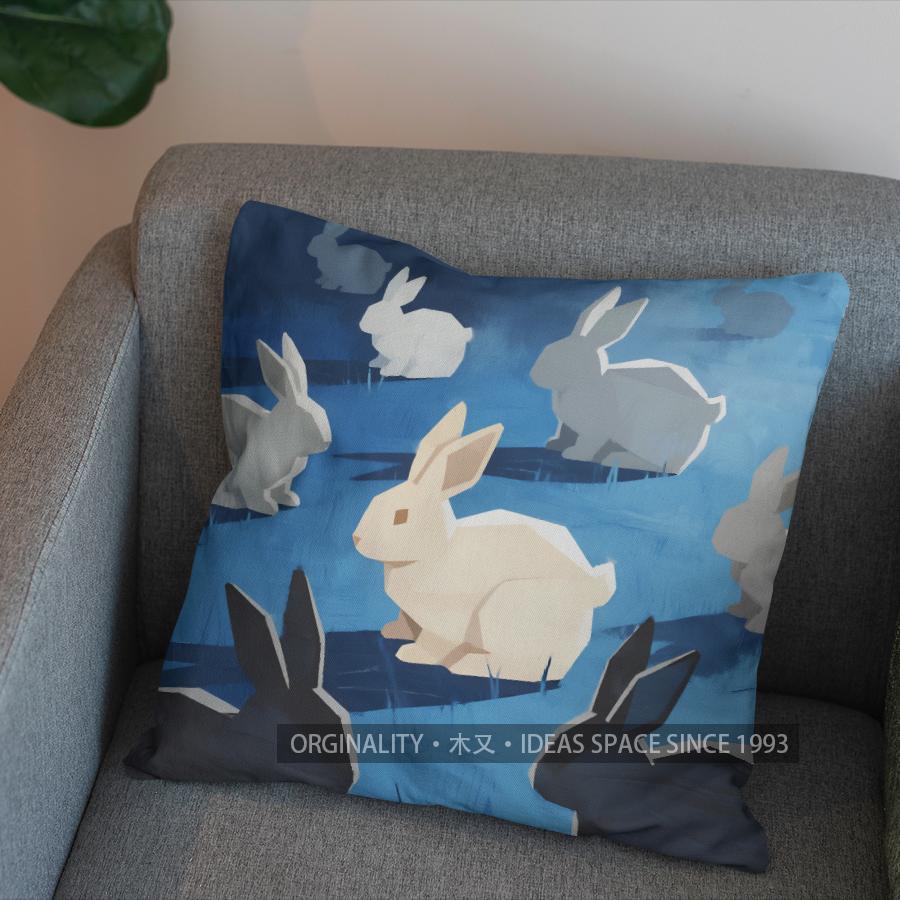2D Polar Bear Design Cushion For Cozy Decor Pattern Cushion Cover Suitable For Sofa Bedroom Car Pillow Cover