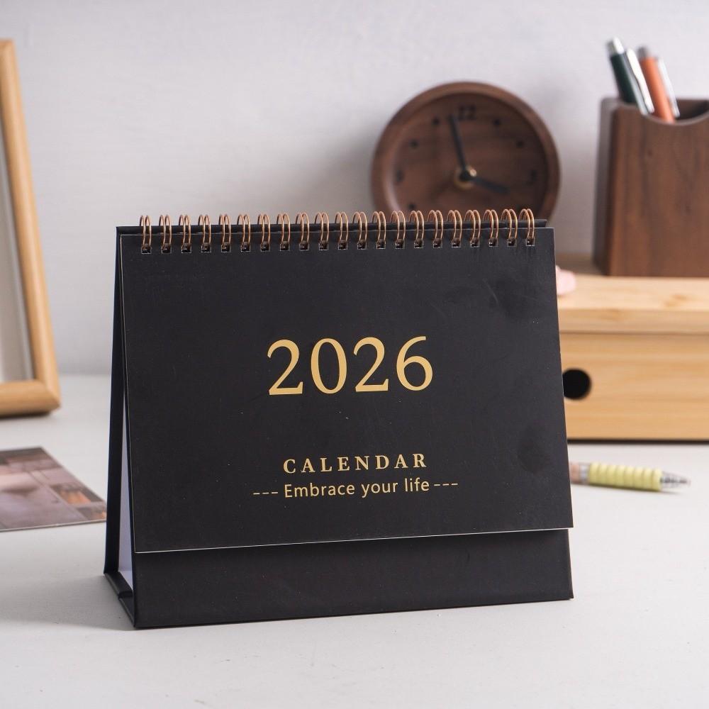 Writeable Memo Standing 2026 Desktop Desk Calendar Portable Foldable Table Calendar Academic Planner Office Supply
