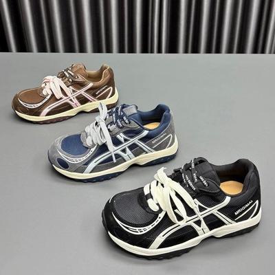 Leather Retro German Training Shoes Women's 2025 Autumn New Platform Casual Sports Shoes Pair of Shoelaces Versatile Breathable Forrest Gump Shoes