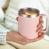 Livole Vacuum Insulated Light Stainless with Coffee Vacuum with for and Beer Mug, 350ml, Pink, Steel, Lid, Cup, Mug, Insulated, Double-Walled,
