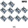 10Pcs M4/M5/M6/M8 Car Spring Steel U Type Clips With Thread Reed Nuts Auto Motor