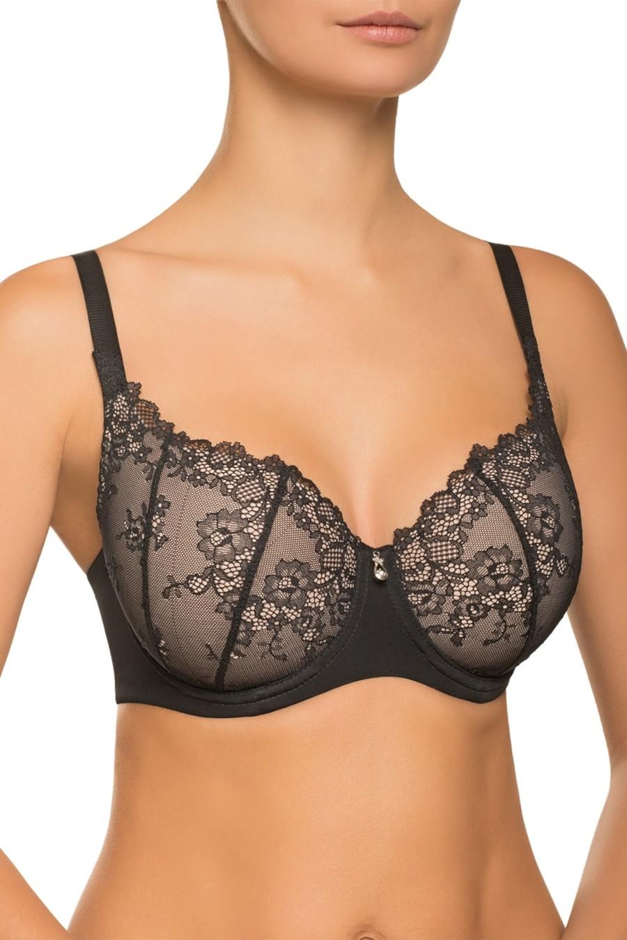 

Бюстгальтер із ущільненою чашкою Effetto (75229) 85E прозорий колір чорний