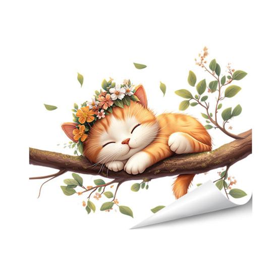 Adesivos Estáticos para Janela Animais Engraçados em Desenho Animado Decalque de Janela Reutilizável Adesivo Impermeável Removível para Quarto Escritório Casa Portas de Vidro Decoração de Janela