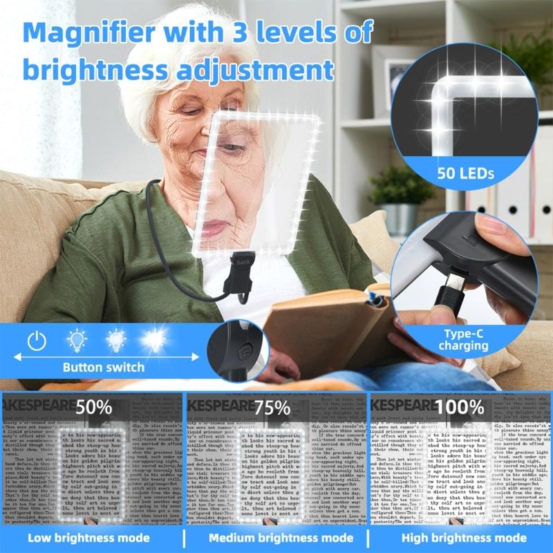 High Definition Magnifier with Handheld Neck Design for Precise Tasks In Electronics Repair and Crafting Comfortable Wear