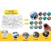50Sets DIY Magnets Glass Ceramic Ferrite Magnet with Adhesive Backing and Transparent Clear Glass Cabochons for Craft Fridge