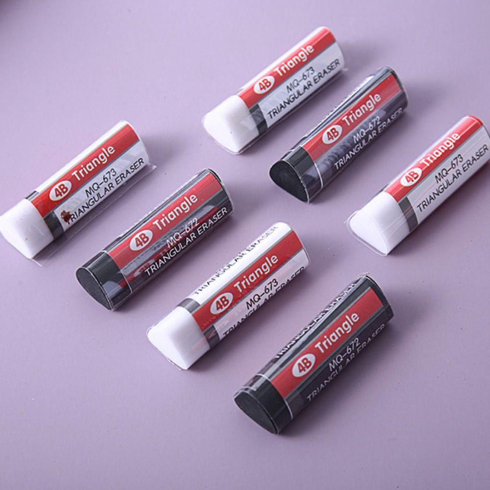 Soft and Clean Triangular Eraser Black White Pencil Eraser School Supplies 4B Erasers  Stationery