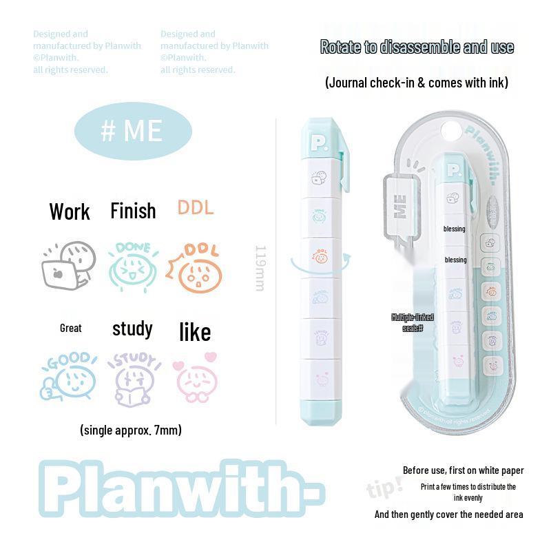 Rosy Posy Rotatable Multi-Block Detachable Journaling Stamp