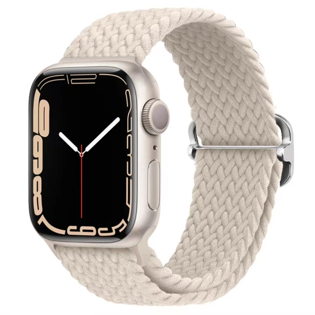 Braided Loop Strap for Apple Watch Band 44mm 40mm 49mm 45mm 41mm 46mm 42 38mm Nylon Bracelet iWatch Series Ultra 10 9 8 7 6 5 SE