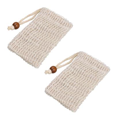 4PCS Linen Soap Mesh Bag with Pouch Holder for Foaming and Drying The Soap
