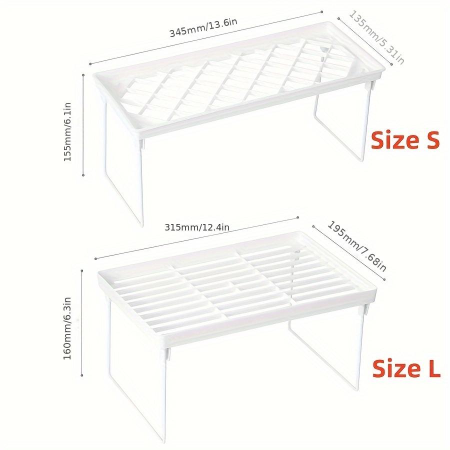 

1 шт. Складная полка для хранения, приподнятая кухонная полка для хранения, настольная полка для хранения, полка для сушки в ванной L&1-tier белый