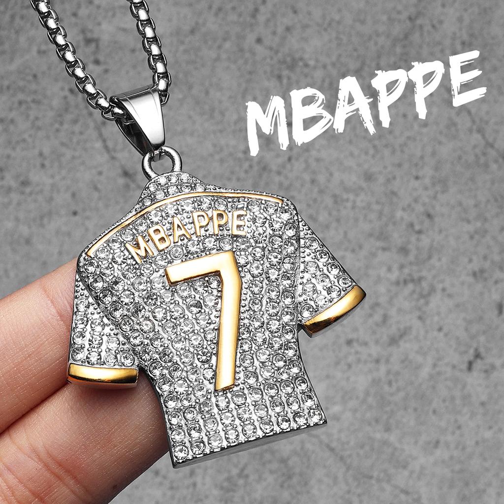 Messi Cristiano Ronaldo Neymar Haaland Football Jersey Man Necklaces Stainless Steel Pendant Chain Jewelry Gift Wholesale