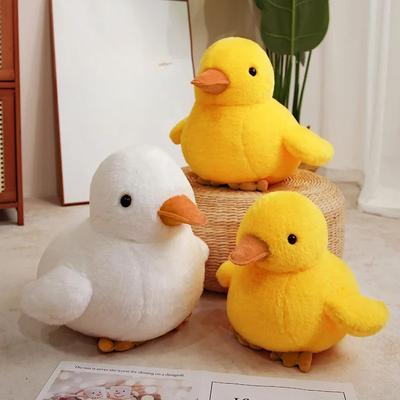 Karikatür Beyaz Sarı Ördek Peluş Oyuncak Süper Yumuşak Kaz Doldurulmuş Hayvanlar Peluş Sarılma Yastığı Çocuklar İçin Doğum Günü Hediyeleri