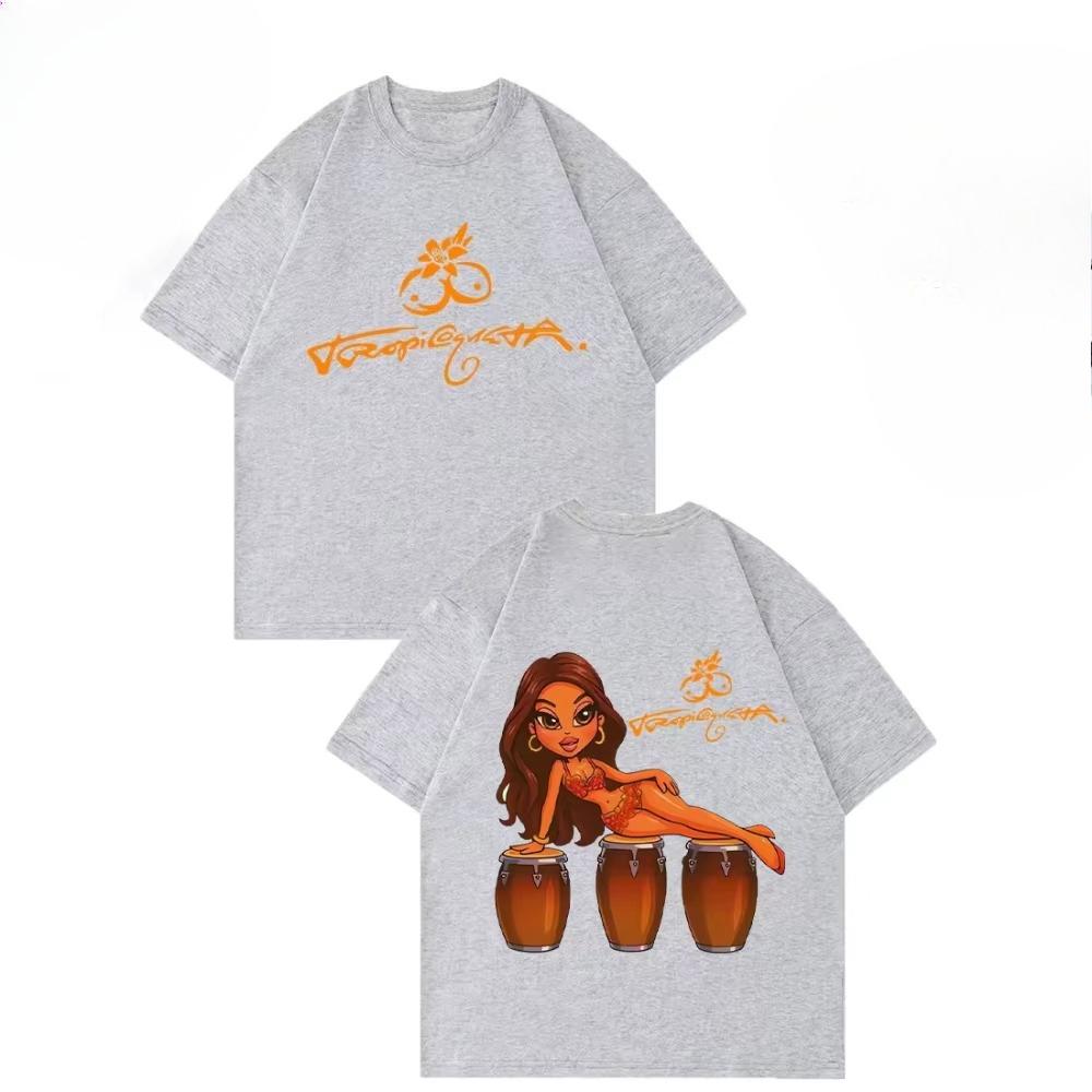 Karol G Tropicoqueta 2026 Album Merch Graphics Tshirts Men Women Fashion Vintage Tshirts Casual Pure Cotton Short Sleeve Top