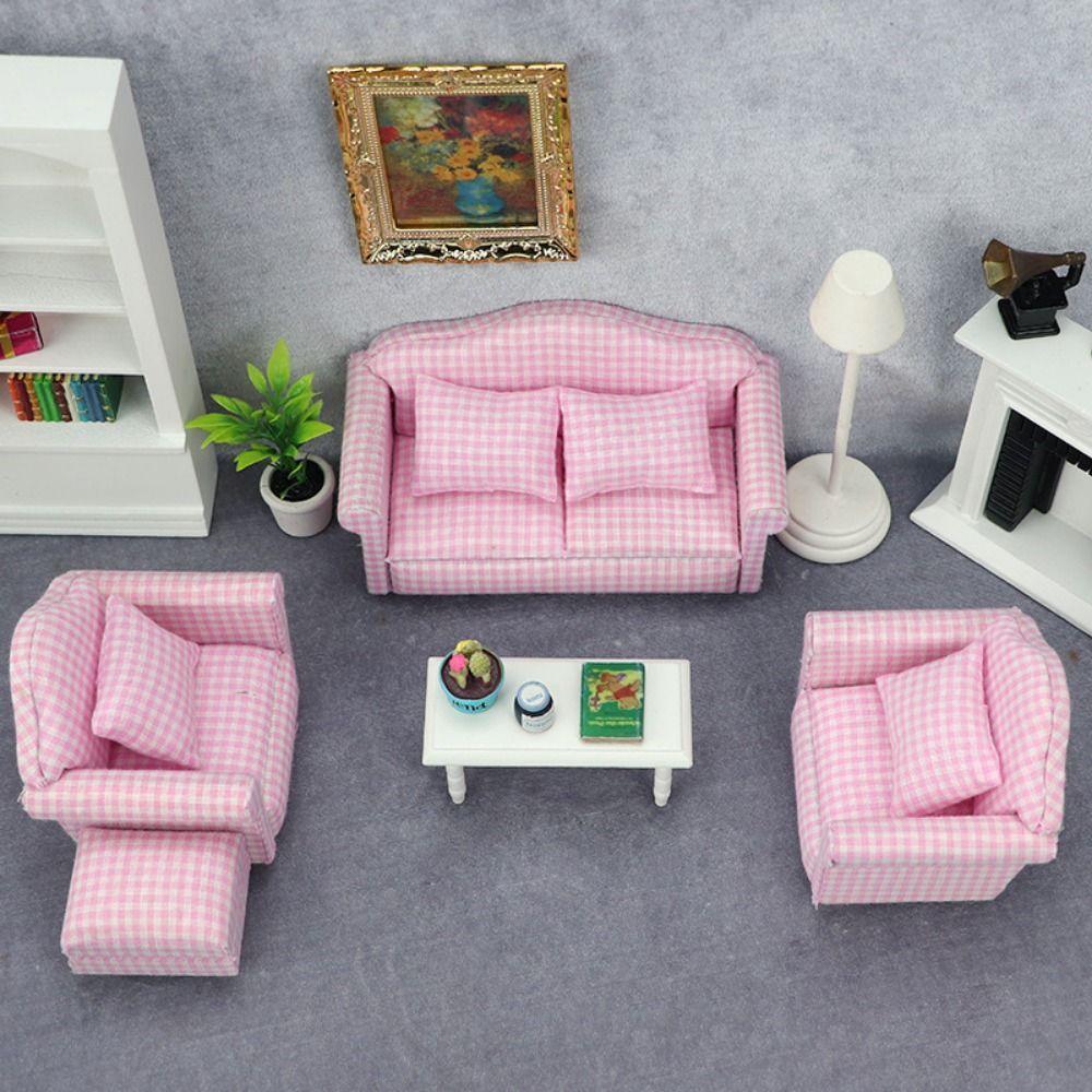 Mini 1:12 Dolls Sofa Pillows Set Miniature Doll House Accessories Children Toys Gift