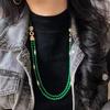 High Quality Vitreous Emperor Green A Variety Of Ways To Wear Removable Natural Chalcedony Sweater Chain Necklace