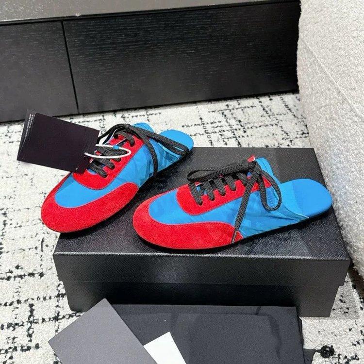 2025 spring and summer new bag head half slippers women's outer wear lazy one pedal flat comfortable casual women's single shoes