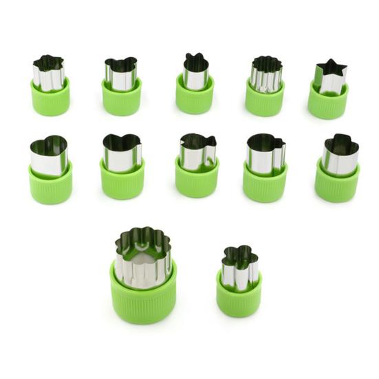 Stainless Steel Cookie Cutter Set for Food Vegetables Fruit Noodle Mold for DIY Pastry Biscuits Food-Grade Reusable Essential Kitchen Tool for Home