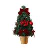 Artificial Christmas Tree and Wreath Tabletop Decoration Set for Holiday Festive Display