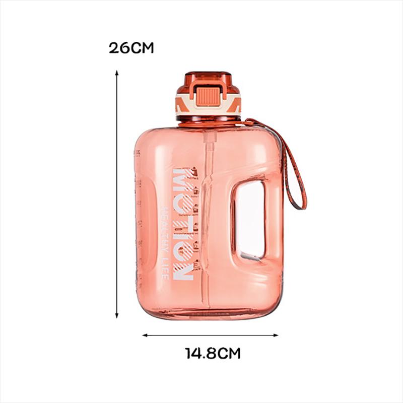 Large Capacity Plastic Sports Water Bottle with Straw