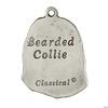 Bearded Collie, Highland Collie - Silver-plated key ring with a dog in a gift box, handbag decoration, backpack pendant by Art-Dog brand