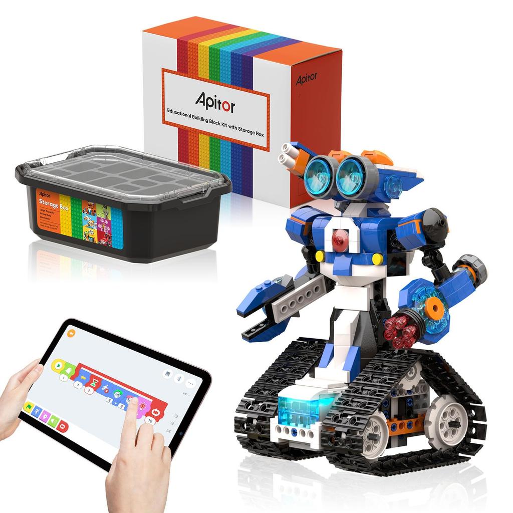 Apitor Robot a Foldable Programming Robot Kit for Features STEM Educational Building a Remote Control and Scratch a Educational Toy for Boys and Girls