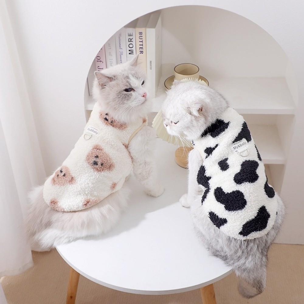 Cartoon Bear Dog Clothes Thickened Winter Dog Jacket New Dog Costume  For Small Medium Dog