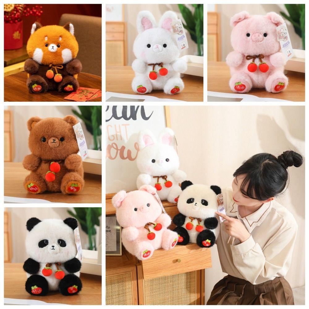 

Soft Persimmon Panda Plushies Dolls PP Cotton Zoo Persimmon Stuffed Toy Birthday Parties 25cm-Brown Bear