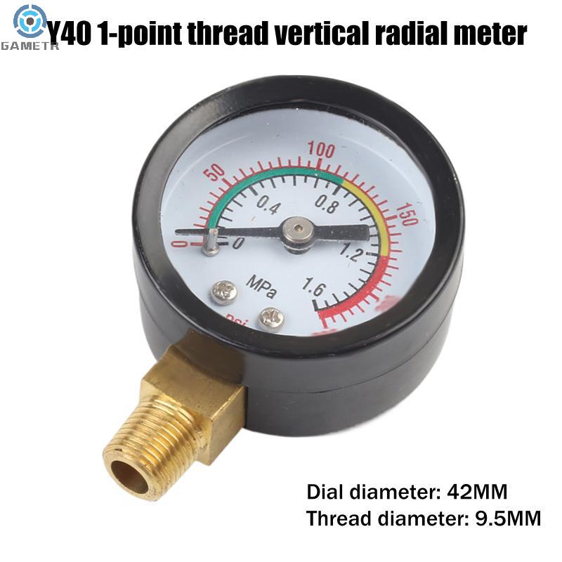 1PC Pressure Gauge Air Compressor Pneumatic Hydraulic Fluid 0-12Bar / 0-170PSI Easy To Read Dial Measuring Instrument