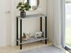Loft Console Table with Shelf 80x30x80 Cm Metal Black for Hallway