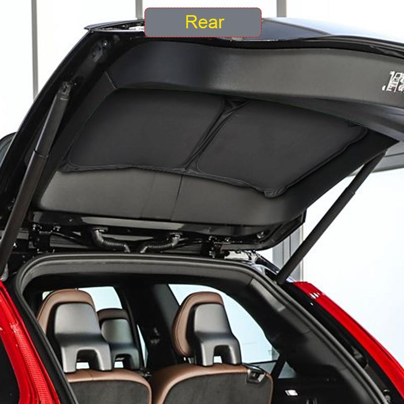 Car Black Window Privacy Sunshade For VOLVO XC90 2015-Present Auto Anti-UV Heat Insulation Protect Cover Interior Accessory