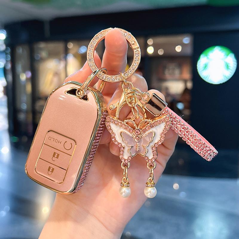 Car Key Case Cover Shell For Honda Crv Civic Accord Xrv Vezel Hiroshi Fit  Urv Crider Envix Inspire Cars Accessories Car Key Bag