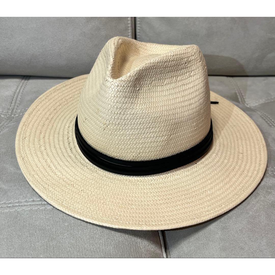 Used 56cm Straw Hat BRIXTON Beige Straw Hat Tengaro Cute CA4LA
