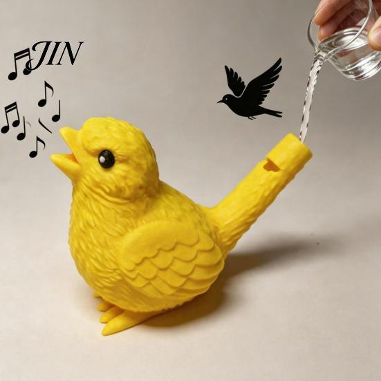 Water Activated Whistle 2Pcs Bird 3D Printed Toy with Chamber Realistic Warbling Sound Melodious for Outdoor Play Camping Party Favors Fun Novelty