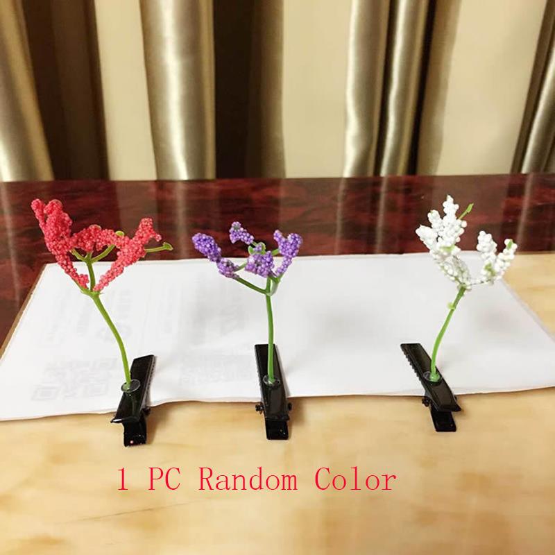 Creative Funny Grass Hair Clips Bean Sprout Hairpins Headwear Novelty Popular Flower Plant Kids Girls Barrettes Hair Accessories